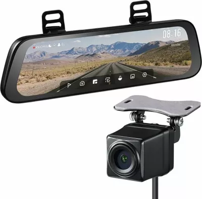 Kamerë regjistruese për veturë 70mai S500 3K, ekran 9.35", set me kamerë mbrapa RC13, WiFi, e zezë