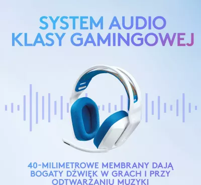 Kufje gaming Logitech G335 981-001018, me kabllo 3.5mm, on-ear, driver 40mm, me mikrofon, e bardhë