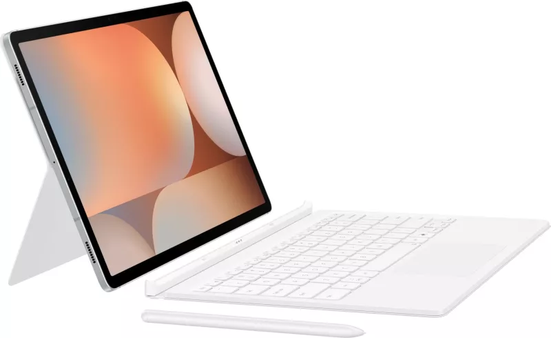 Mbështjellës tastierë Samsung EF-DX825, QWERTZ, gjermanisht, Touchpad, Galaxy Tab S10+ / S9+ / S9 FE+, bardhë