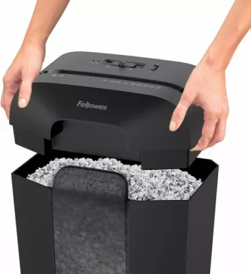 Shredder letre Fellowes Powershred LX45, cross-cut P-4, 8 fletë, kosh 17L, i zi