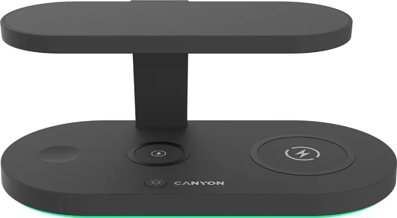Karikues wireless CANYON WS-501 15W 5-në-1 me UV, i zi