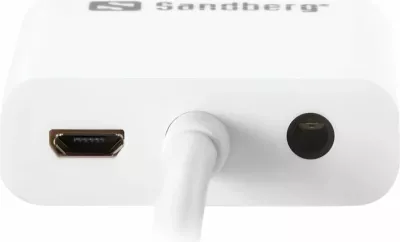 Konvertues HDMI në VGA + Audio Sandberg 508-77, me furnizim USB, i bardhë