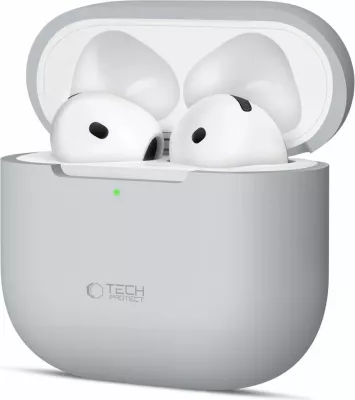 Mbështjellës silikoni Tech-Protect për Apple AirPods 4, Gri