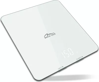 Peshore kuzhine Media-Tech MT5544, inteligjente, me aplikacion dietal, e bardhë