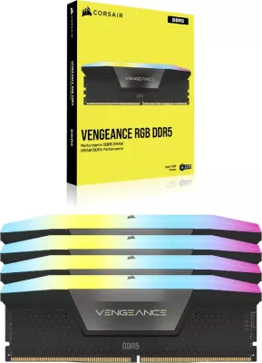 RAM Memorje Corsair Vengeance RGB 192GB (4x48GB) DDR5 5200MHz, e zezë