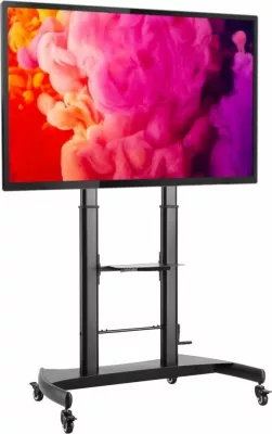 Mbajtëse TV mobile Techly ICA-TR36 60\"-100\", rregullim lartësie, VESA deri 1000x600, e zezë