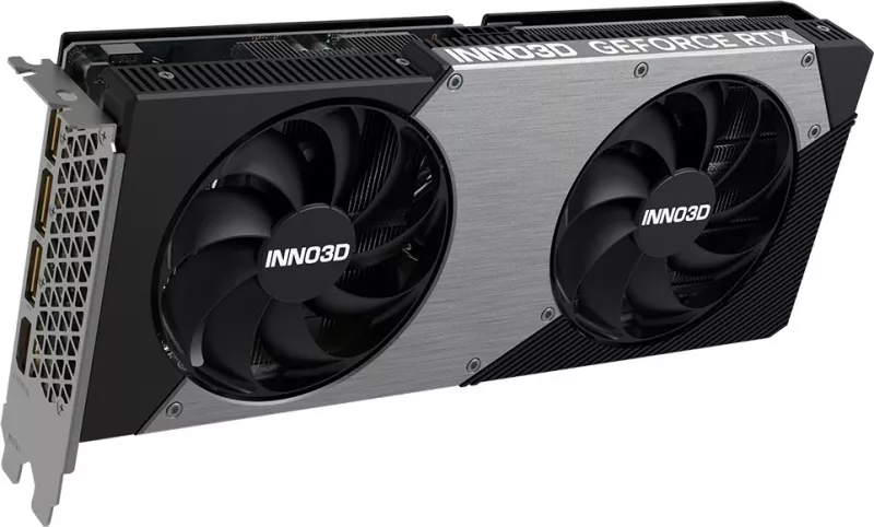 Kartelë grafike Inno3D RTX 5060 Ti Twin X2 OC 16GB GDDR7, e zezë/gri