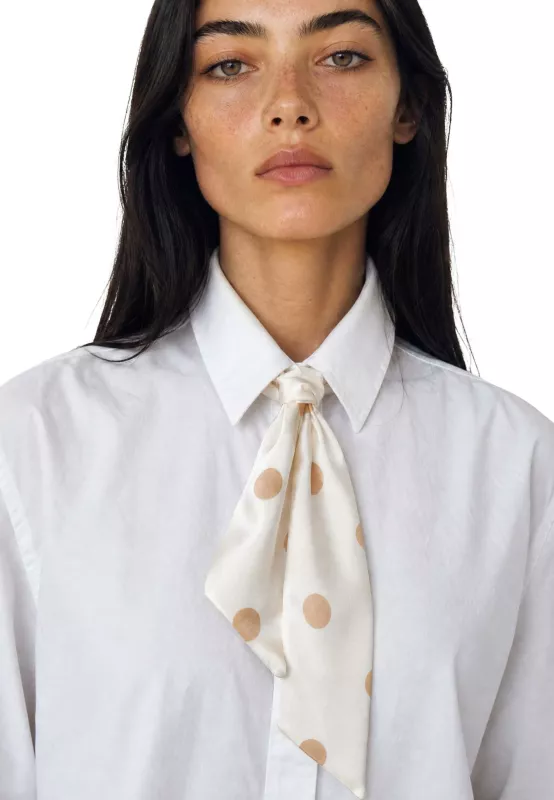 Fular për femra I am FOULARD, krem/gështenjë