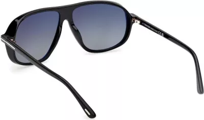 Syze dielli për meshkuj Tom Ford FT1208 01B, të zeza [Ngjyra: 61]