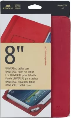 Mbështjellës me stendë për tablet RIVACASE 3214, për 8\", i kuq