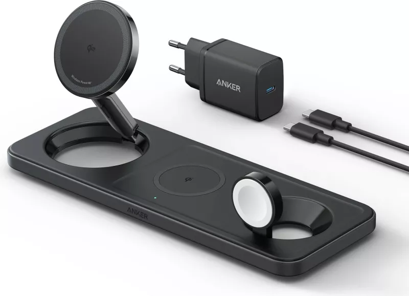 Stacion karikimi Anker MagGo, USB, Karikim pa tel, Ngjyrë e zezë