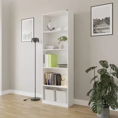 Raft librash Hanah Home, Ktp-350-Bb-1, i bardhë, 64x182x26 cm