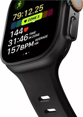 Rrip Smartwatch Nomad Tempo Band 49mm për Apple Watch Ultra 1/2/3, i zi