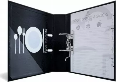 Dosje recetash Herma Home Cooking 19668, DIN A4, me ndarje, 6 ndarës, e zezë