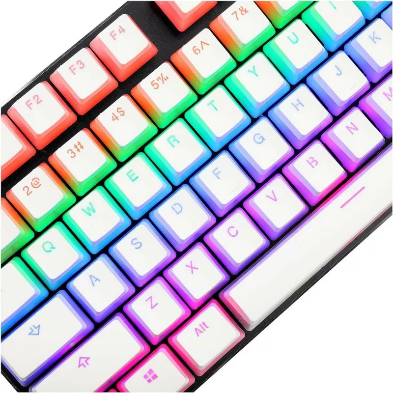 Keycaps Redragon A130 PBT Doubleshot, 104 copë, bardhë