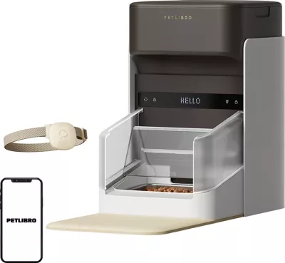 Shpërndarës ushqimi i mençur për kafshë Petlibro PL-AF301-31B, 3L me qafore RFID