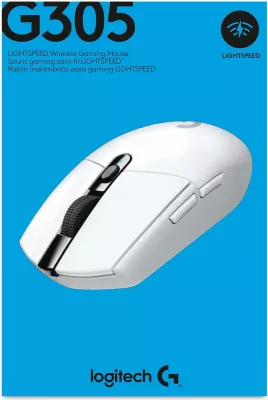 Maus Logitech G G305 LIGHTSPEED, Wireless, 12000 DPI, e bardhë