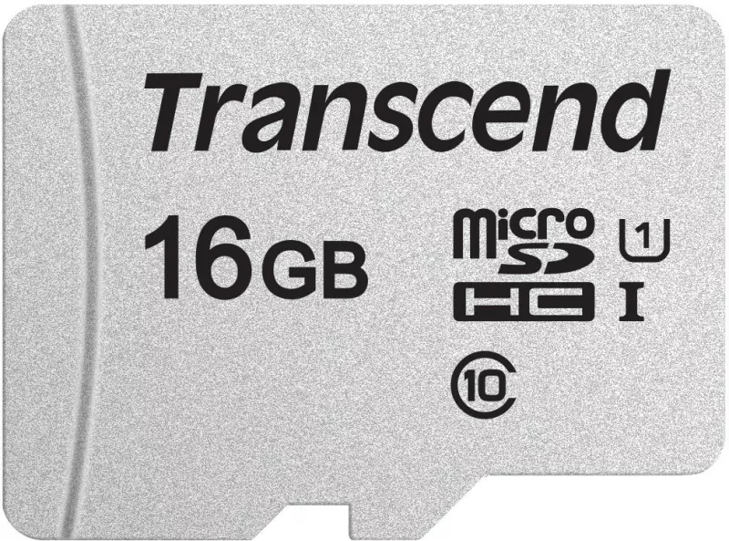 Kartelë memorie Transcend microSDHC 300S 16GB, Class 10, UHS-I, argjend