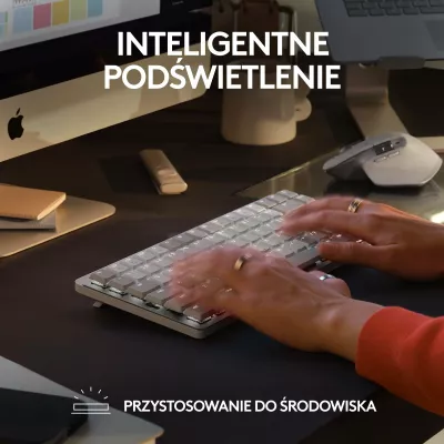 Tastierë mekanike wireless Logitech MX Mechanical Mini për Mac 920-010799, US layout, me ndriçim, gri