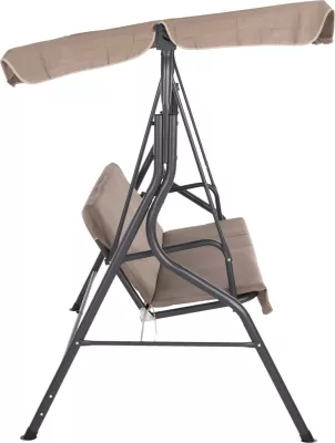 Luhatëse për verandë 3-vendëshe me mbrojtës dielli LIKID FH5979.02 metal gri - pëlhurë kafe 174x110x200Hcm