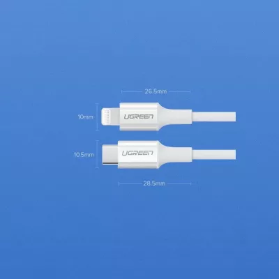 Karikues Ugreen CD137 18W 1x USB-C PD/QC 3A argjendtë/bardhë