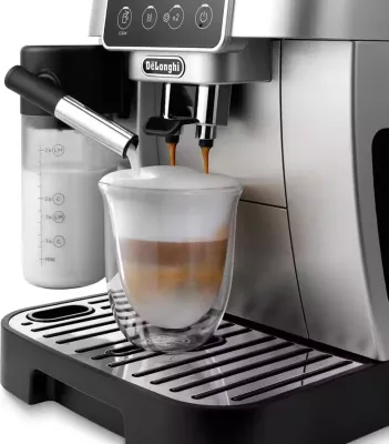 Makinë kafeje automatike DeLonghi Magnifica Start ECAM220.80.SB 15 bar, rezervuar 1.8 L, depo kokrra 250 g, panel touch, LatteCrema Hot, Argjend/zi