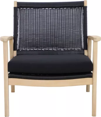Karrige Salsa me jastëk, ngjyrë e zezë, 74.5x73x75.8