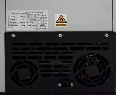 Ftohës portativ me kompresor CAMRY CR8076 38 L, dy ndarje (15 L + 23 L), deri -20°C, gri