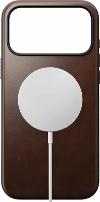 Mbështjellës Nomad Modern Leather Case për iPhone 17 Pro Max, MagSafe, lëkurë Horween, NM014247858, Rustic Brown