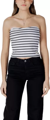 Maicë për femra Calvin Klein Jeans WOVEN LABEL RIB J20J225310, e bardhë