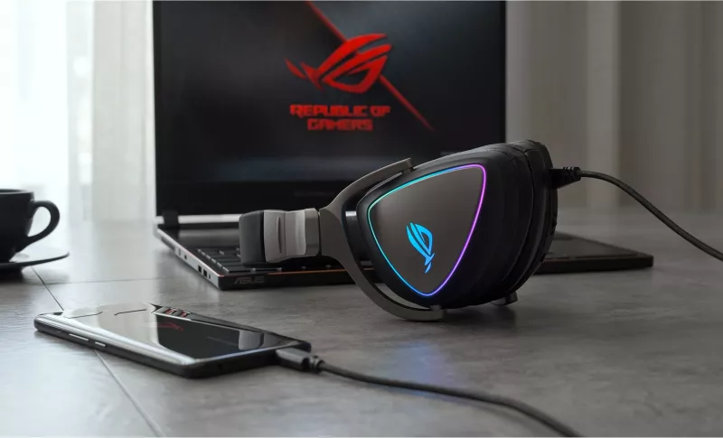 Kufje gaming ASUS ROG Delta, me kabllo, RGB, USB-C, e zezë