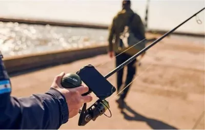 Mbajtës telefoni për peshkim Yakimasport, i zi