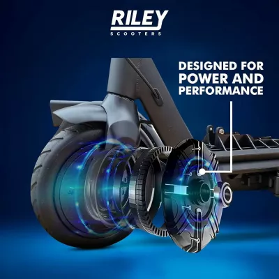 Skuter elektrik Riley RSX Plus 350W, bateri 42V/6Ah, rreze deri 25 km, goma 8.5\", i palosshëm, i zi