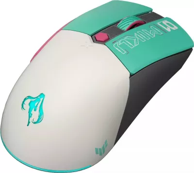 Maus gaming Asus TUF GAMING MINI WL MIKU, wireless, RGB, jeshil