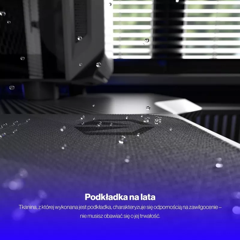 Mauspad Endorfy Crystal Black L, për lojtarë, ngjyrë bardhë e zi