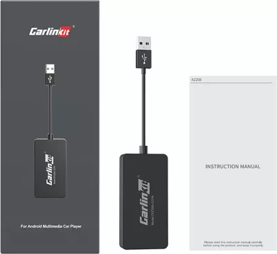 Adapter wireless Carlinkit CPC200-CCPA për Apple CarPlay/Android Auto, i zi