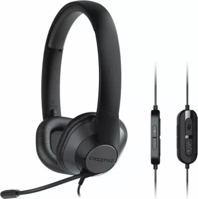 Kufje Creative HS720 V2 51EF0960AA000 USB me kabllo, 2 m, me mikrofon dhe telekomandë, të zeza