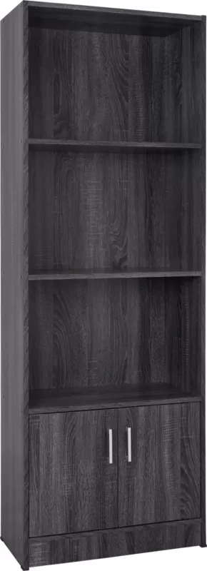 Raft librash melamine, ngjyrë gri, FH2269.01, 60x30x174 cm