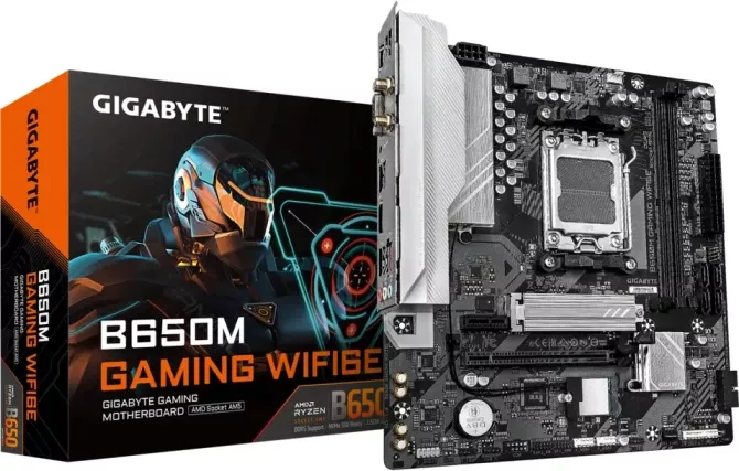 Pllakë amë GIGABYTE B650M GAMING WIFI6E, AM5, mATX, DDR5, Wi‑Fi 6E, 2.5GbE