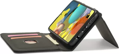 Mbështjellës Hurtel Magnet Card Case për Xiaomi Redmi Note 11 Pro, me kapak, portofol dhe qëndrim, i zi