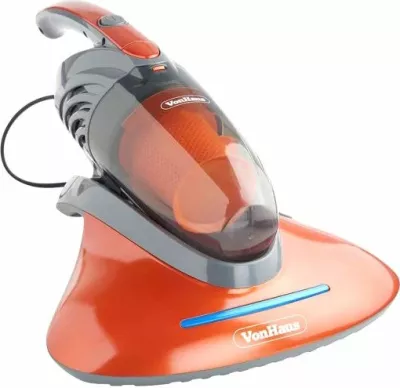 Aspirator dore UV VONHAUS 3007641 550W depo 1.2L filtrimi HEPA, portokalli/gri, set me vegël 2-në-1 + adapter UK/EU