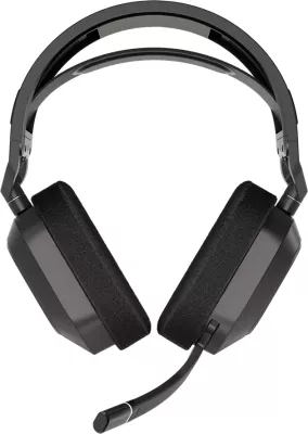 Kufje gaming CORSAIR HS80 MAX Wireless, Dolby Atmos, 50 mm, 24 orë, gri çeliku (EU)