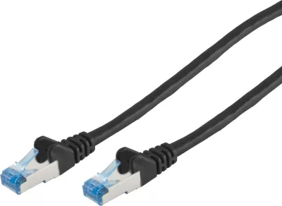 Kabllo rrjeti No-Name S/CONN 75711-0.5S, 0.5 m, Cat6a, S/FTP (S-STP), RJ-45, RJ-45, e zezë