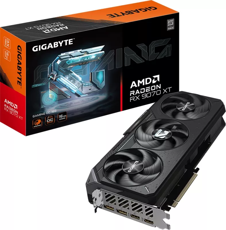 Kartelë grafike GIGABYTE Radeon RX 9070 XT GAMING OC 16G, 16GB GDDR6, PCIe 5.0, 2xDP, 2xHDMI