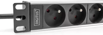 PDU Digitus 1U, 4xCEE7/5, 230V/16A, e zezë