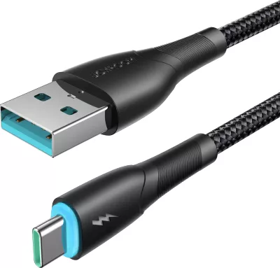 Kabllo Joyroom Starry Series SA32-AC3, USB-A në USB-C, 1m, 3A, e zezë