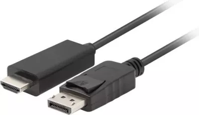 Kabllo HDMI në DisplayPort, Lanberg, i zi