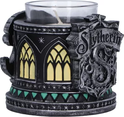 Mbajtëse qiriu NEMESIS NOW Harry Potter Slytherin Tea Light 8 cm, e zezë/jeshile