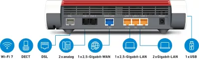 Router AVM FRITZ!Box 7682, Wi-Fi 7, i bardhë