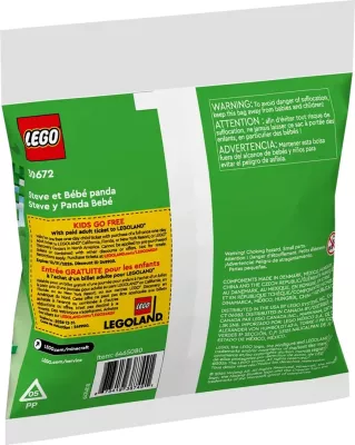 Set LEGO Minecraft 30672 Steve dhe panda e vogël, 35 pjesë